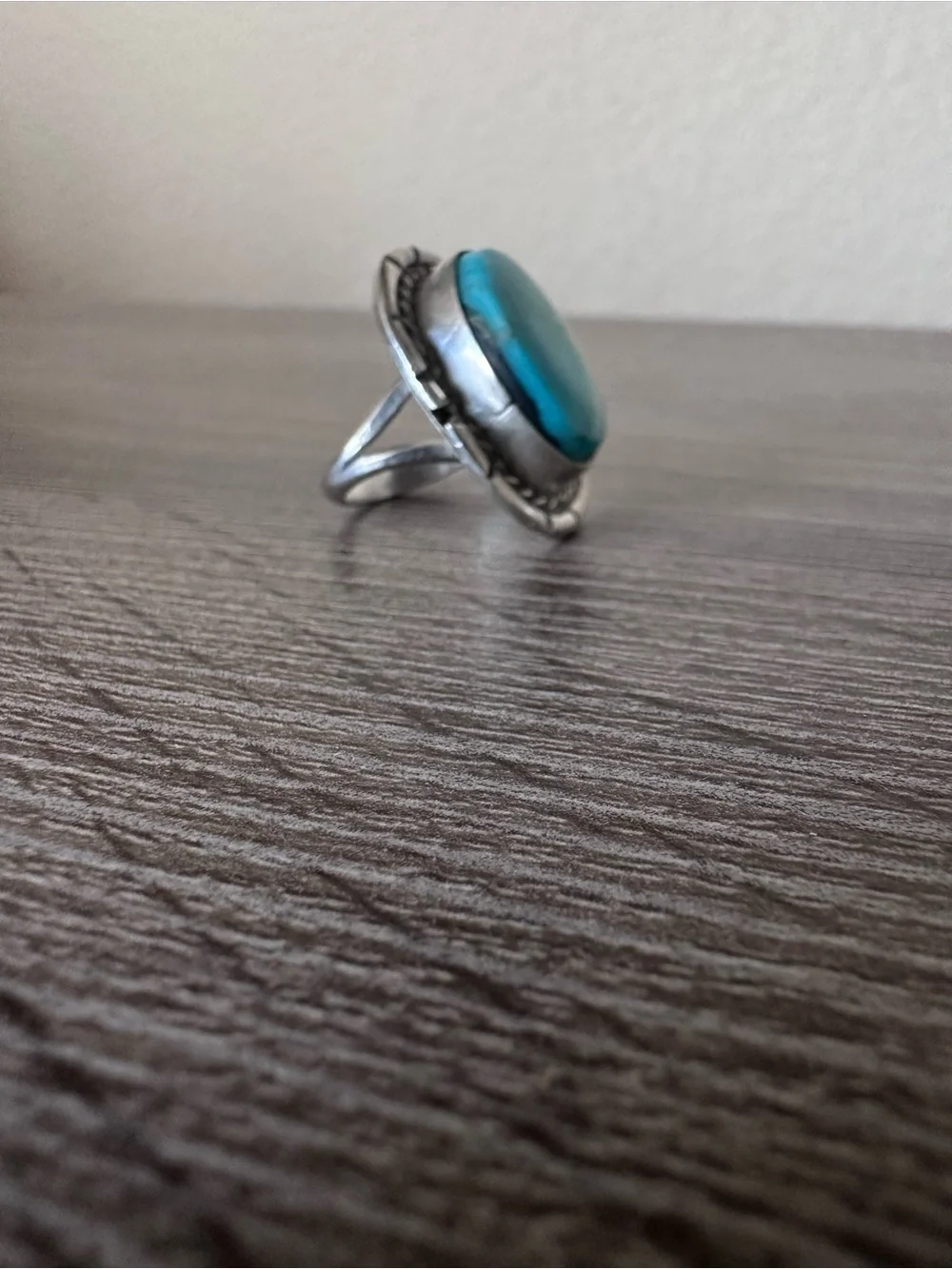 Vintage Navajo Native American Sterling Silver & Turquoise Ring Size 5